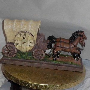 Western Covered Wagon Clock